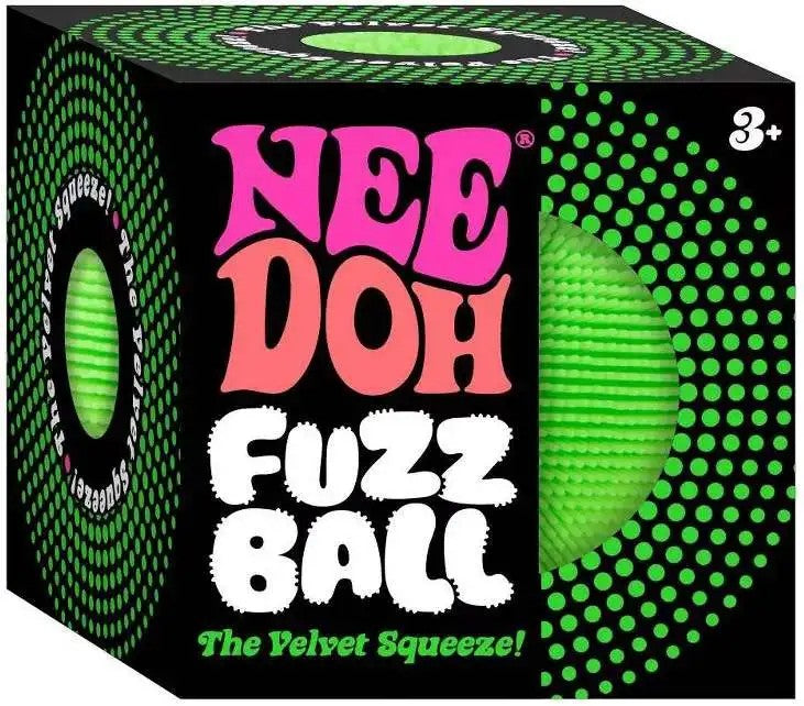 NeeDoh Fuzz Ball The Velvet Squeeze - Sensory Squeeze Toy - Green