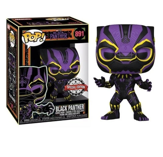Funko Pop! Marvel: Black Panther #891 (Black Light) Special Edition Exclusive Vinyl Figure Collectibles