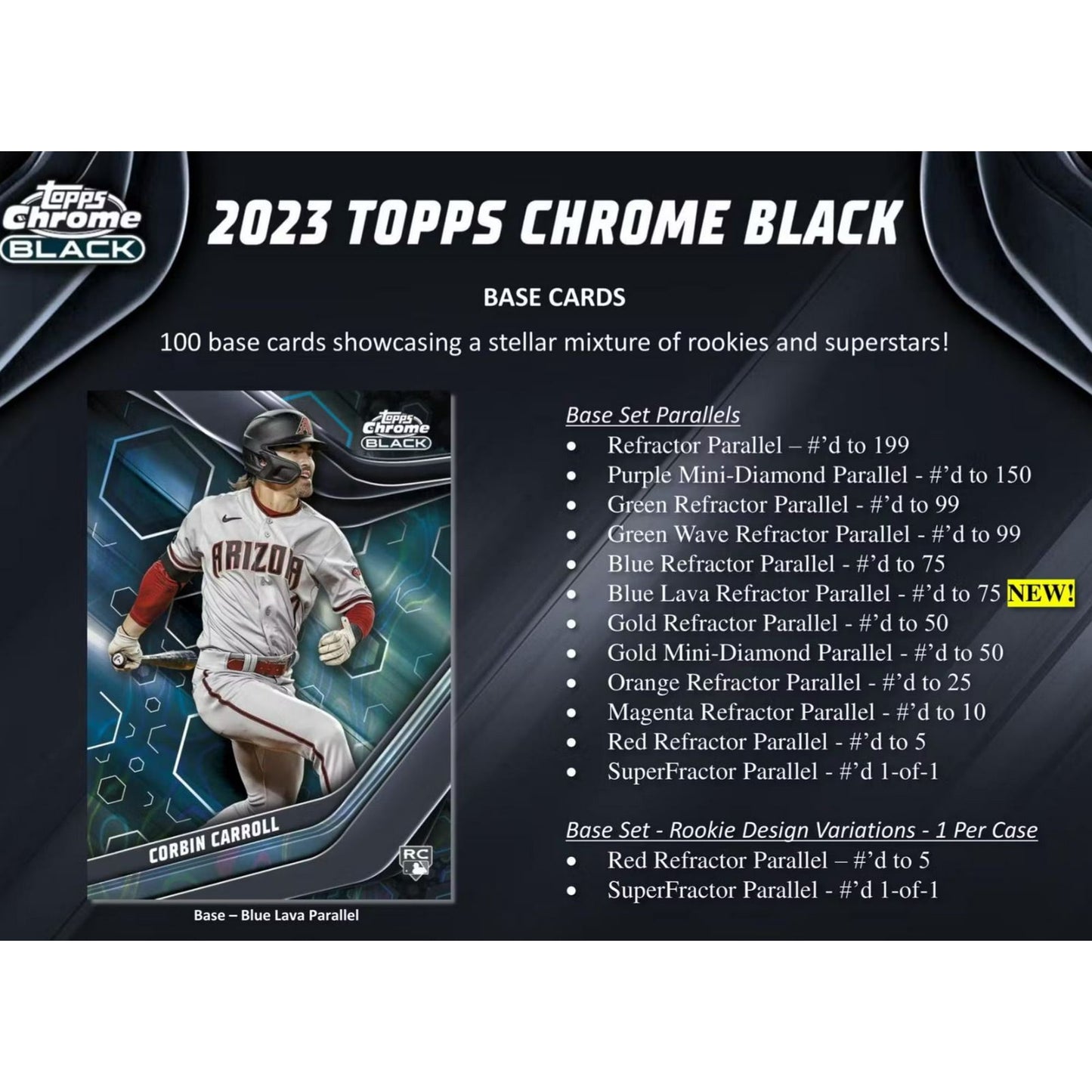MLB Topps 2023 Chrome Black Baseball Trading Card HOBBY Box (1 Encased Autograph)