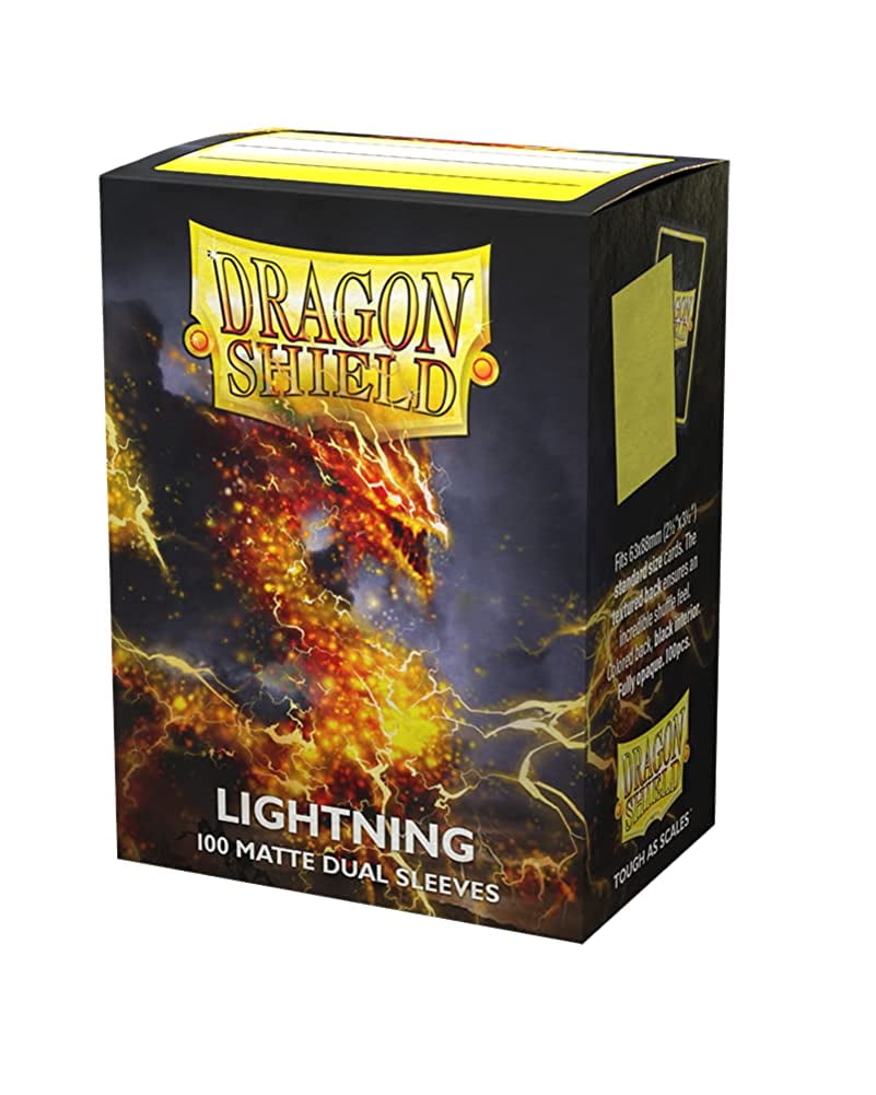 10 Packs Dragon Shield Dual Matte Lightning Standard Size 100 ct Card Sleeves Display Case