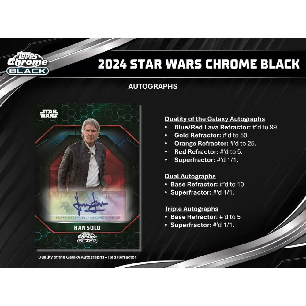 Topps 2024 Star Wars Chrome Black Hobby Box