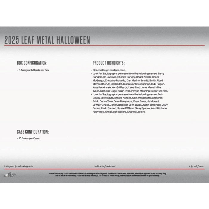 Leaf 2025 Metal Halloween Hobby Box