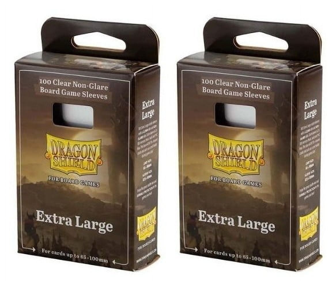 2 Packs Dragon Shield Board Game Sleeves 100 ct Extra Large Size Card Sleeves Value Bundle!