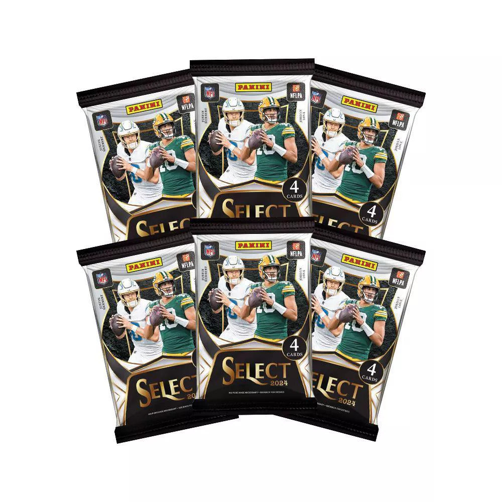 Panini 2024 NFL Select Football Trading Card Blaster Box (Green & Yellow Prizm Shock Die-Cuts)