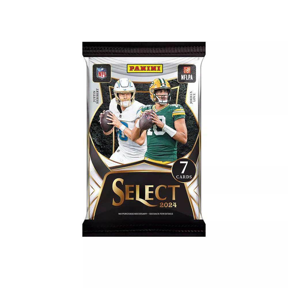 Panini 2024 Select Football Trading Cards Mega Box (Black & Green Prizm Shock Die-Cuts!)