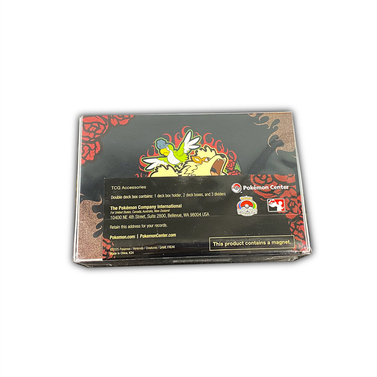 Pokemon TCG 2025 Pokemon World Championships Arcanine Double Deck Box - Holds up to 60 Cards