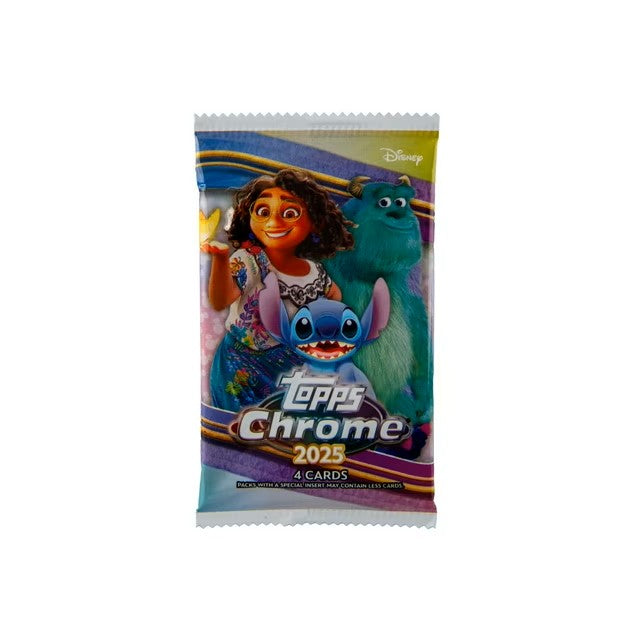 2025 Topps Disney Chrome Trading Cards Blaster Value Pack (4 Cards)
