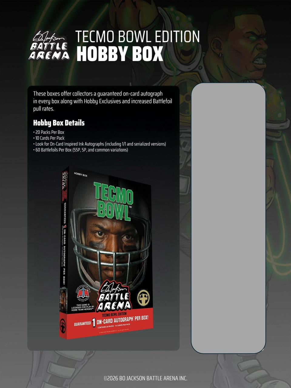 2026 Bo Jackson Battle Arena Tecmo Bowl Hobby Box