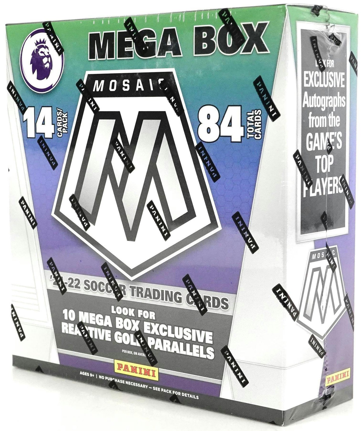 2021/22 Panini Mosaic Premier League EPL Soccer Mega Box (Reactive Gold Parallels!)