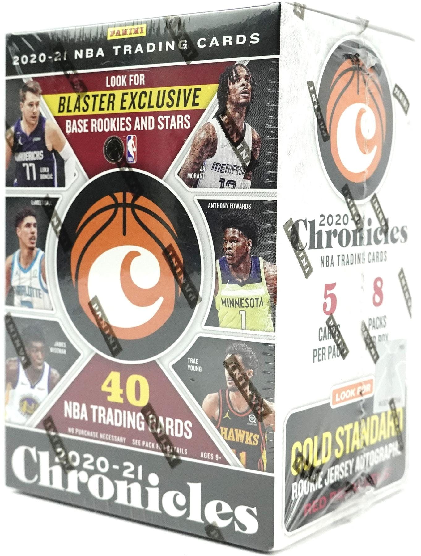 2020-21 Panini Chronicles Basketball Blaster Box (8 Packs/5 Cards)