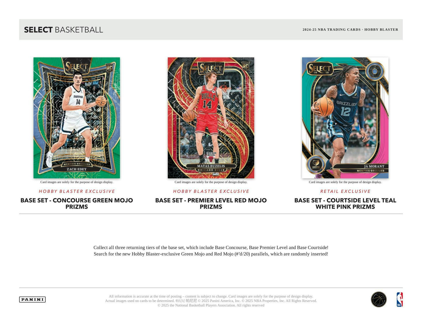 Panini 2024-25 Select Basketball Hobby Blaster Box