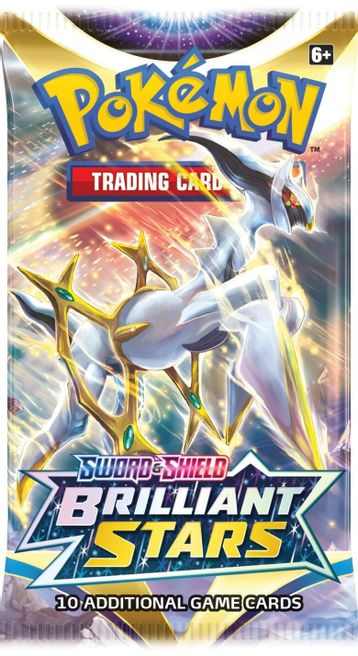Pokemon TCG Sword & Shield Brilliant Stars Booster Pack - 10 Cards