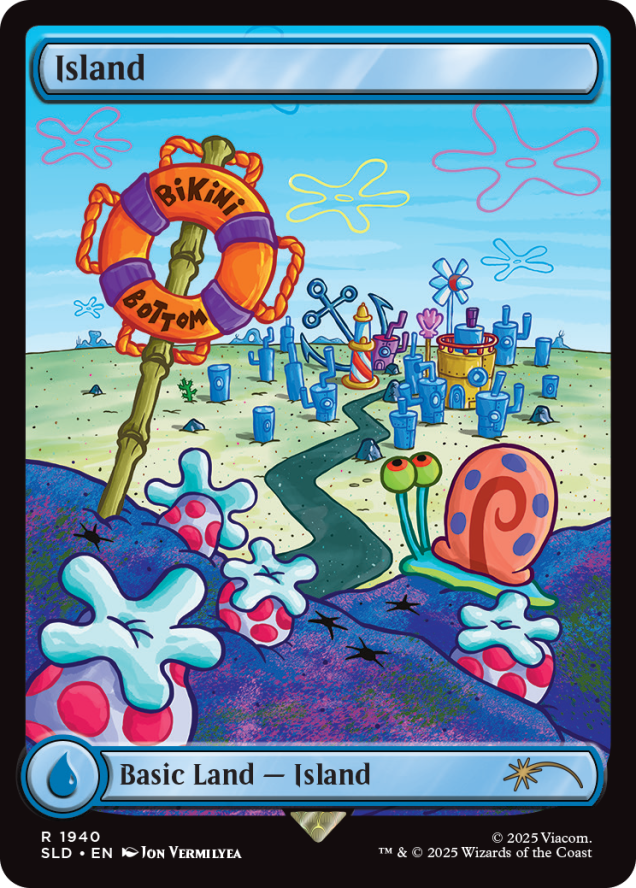 Magic the Gathering Secret Lair x SpongeBob SquarePants: Lands Under the Sea (Non-Foil)