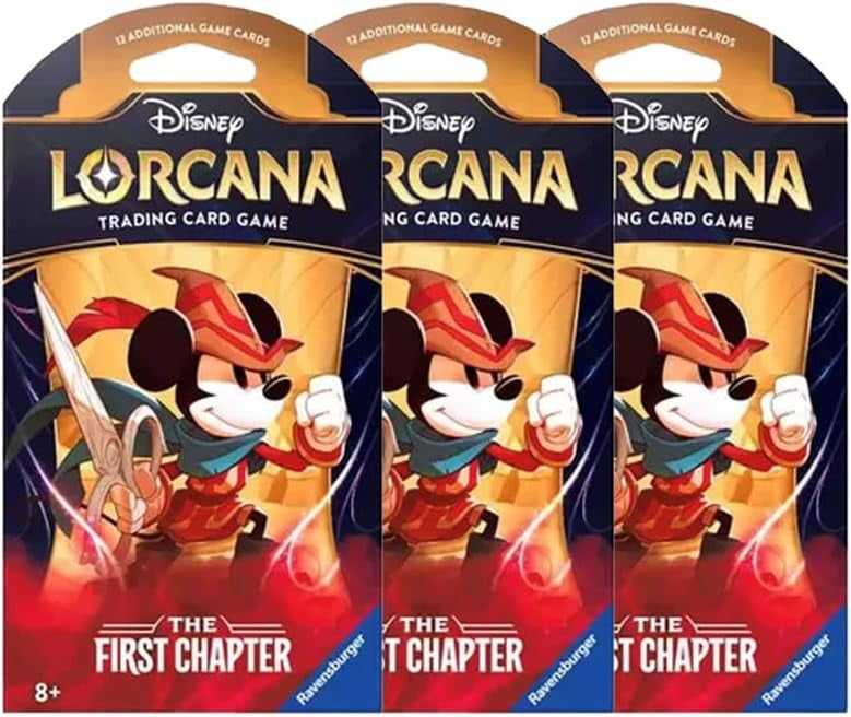 3 Packs Lorcana 12 Card Booster Pack Lorcana The First Chapter