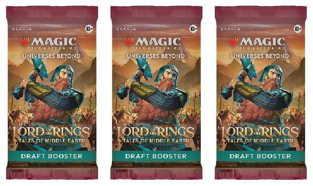 3 Packs MTG Draft Booster Pack Lot MTG Lord of the Rings Tales of the Middle-Earth