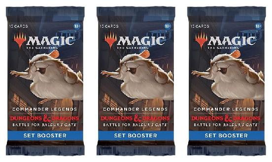 3 Packs MTG Set Booster Pack Lot MTG Commander Legends Battle for Baldurs Gate