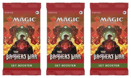 3 Packs MTG Set Booster Pack Lot MTG The Brothers War