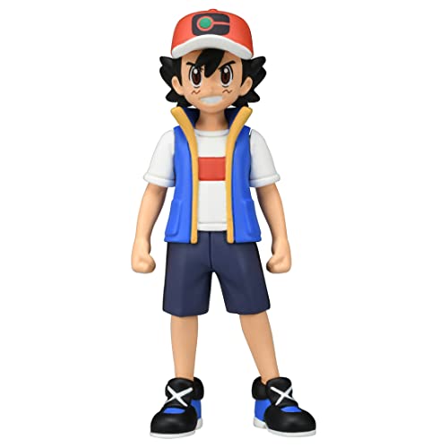 Takara Tomy Pokemon Moncolle Trainer Collection (Ash Ketchum), Pokemon Figure, Toy, Ages 4 and Up, Toy Safety Standards, ST Mark Certified, Pokemon Takara Tomy