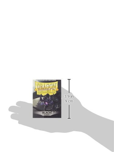 Dragon Shield Standard Size Card Sleeves Classic Black 100 CT - MTG Card Sleeves are Smooth & Tough - Compatible with Pokemon, Yu-Gi-Oh!, & Magic The Gathering Card Sleeves, (ART10002)