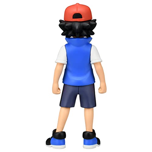 Takara Tomy Pokemon Moncolle Trainer Collection (Ash Ketchum), Pokemon Figure, Toy, Ages 4 and Up, Toy Safety Standards, ST Mark Certified, Pokemon Takara Tomy