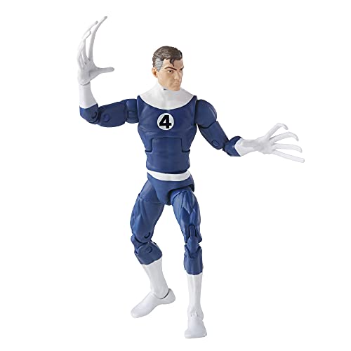 Marvel Hasbro Legends Series Retro Fantastic Four Mr. Fantastic 6-inch Action Figure Toy, Includes 4 Accessories