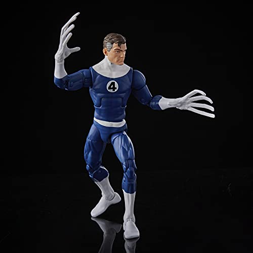 Marvel Hasbro Legends Series Retro Fantastic Four Mr. Fantastic 6-inch Action Figure Toy, Includes 4 Accessories