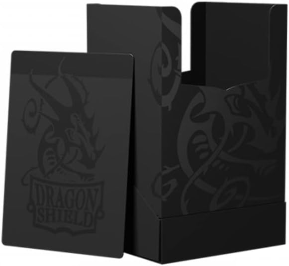 Arcane Tinmen Dragon Shield Card Deck Box – Shell: Shadow Black/Black Durable & Sturdy TCG, OCG Storage Compatible with Pokemon Yugioh Commander MTG Magic: The Gathering Cards (AT-30724)