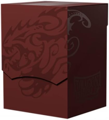 Arcane Tinmen Dragon Shield Card Deck Box – Deck Shell: Blood Red/Black – Durable & Sturdy TCG, OCG Card Storage – for Pokemon Yugioh Commander & MTG Magic: The Gathering Cards (AT-30756)