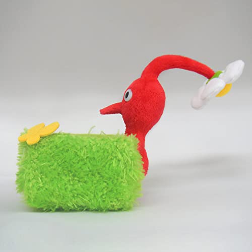 SANEI BOEKI PKZ01 Pikmin Plush Merchandise Series, Red Pikmin Accessory Holder (Grass), Height 5.1 inches (13 cm)