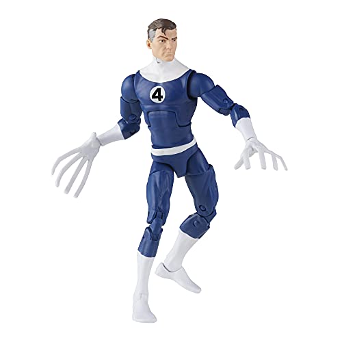 Marvel Hasbro Legends Series Retro Fantastic Four Mr. Fantastic 6-inch Action Figure Toy, Includes 4 Accessories