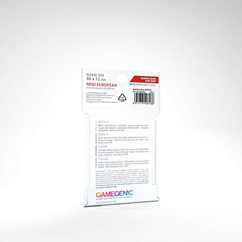 Gamegenic Matte Board Game Sleeves 50ct Mini European