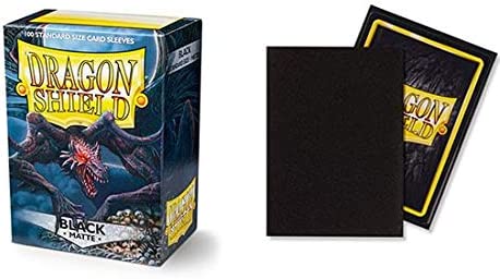 Dragon Shield 100ct Standard Card Sleeves Display Case (10 Packs) - Matte Black