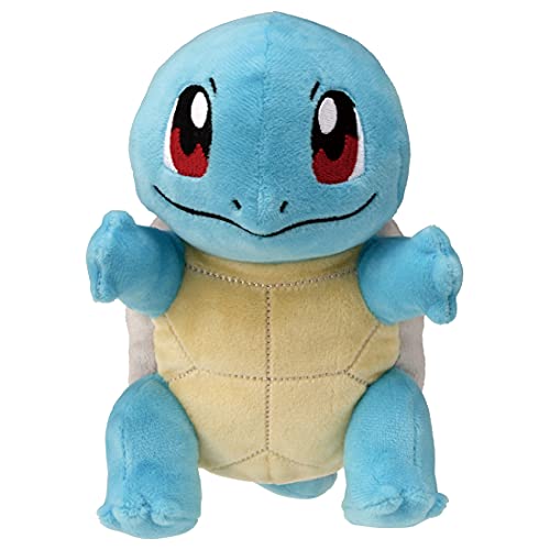 Takara Tomy Pokemon Kurin Plush Squirtle, Pokemon Plush Toy, Ages 3 and Up, Passed Toy Safety Standards, ST Mark Certified, Pokemon Takara Tomy