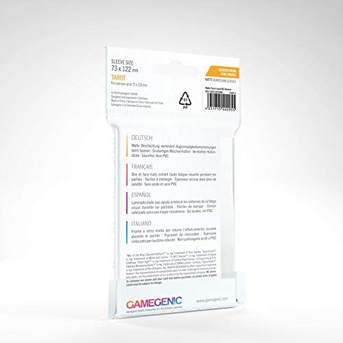Gamegenic 50ct Matte Board Game Sleeves Display Case (10 Packs) - Tarot
