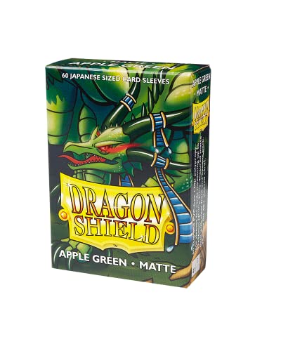 Arcane Tinmen Dragon Shield Japanese Size Sleeves Matte Apple Green 60CT - Card Sleeves Smooth & Tough - Compatible with Pokemon, Yu-Gi-Oh!, & More TCG, OCG,ART11118