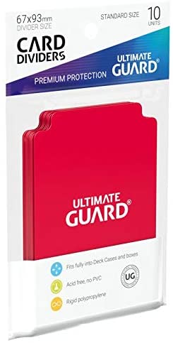 Ultimate Guard Card Dividers Lot - Red - 10 Packs (100 Dividers)