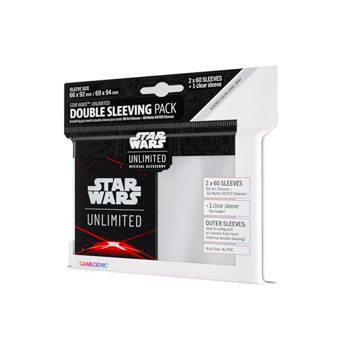 Star Wars Unlimited Space Red Double SLEEVING Pack - Officially Licensed Set of 60 Art Sleeves + 60 Matte Outer Sleeves + 1 Clear Sleeve, Optimized for TCGs & LCGs, Made by Gamegenic
…