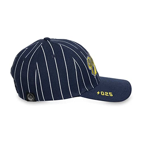 Pokemon Center Pikachu Navy Stripe Baseball Hat (One Size-Adult)