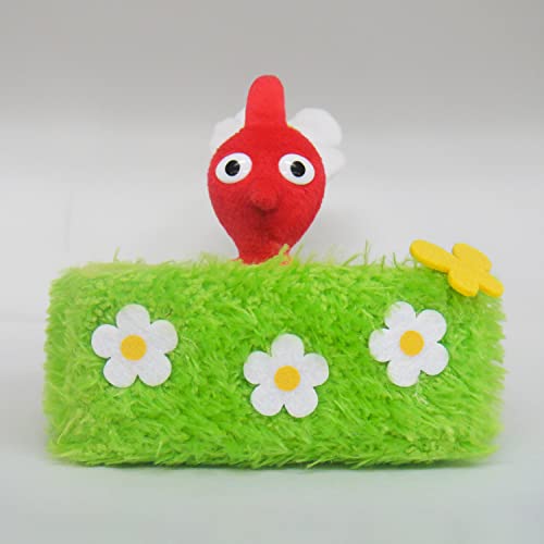 SANEI BOEKI PKZ01 Pikmin Plush Merchandise Series, Red Pikmin Accessory Holder (Grass), Height 5.1 inches (13 cm)