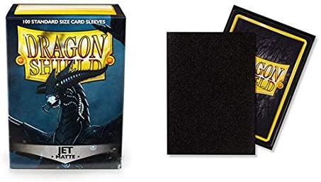 Dragon Shield 100ct Standard Card Sleeves Display Case (10 Packs) - Matte Jet Black