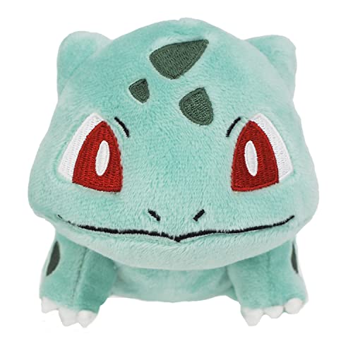 Sanei Pokemon All Star Series PP17 Bulbasaur Stuffed Plush, 4",Green, Blue