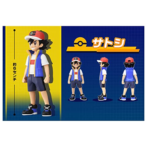 Takara Tomy Pokemon Moncolle Trainer Collection (Ash Ketchum), Pokemon Figure, Toy, Ages 4 and Up, Toy Safety Standards, ST Mark Certified, Pokemon Takara Tomy