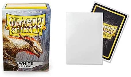 Dragon Shield 100ct Standard Card Sleeves Display Case (10 Packs) - Classic White