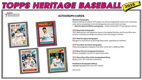 Topps: Heritage Baseball 2026 Mega Box (17 Packs)