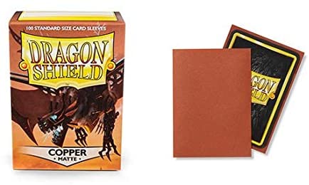 Dragon Shield 100ct Standard Card Sleeves Display Case (10 Packs) - Matte Copper