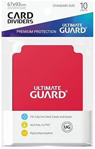 Ultimate Guard Card Dividers - Red (10 Dividers)