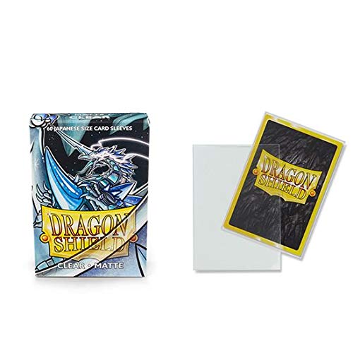 10 Packs Dragon Shield Matte Mini Japanese Clear 60 ct Card Sleeves Display Case