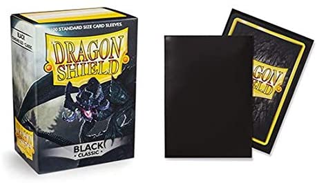 Dragon Shield 100ct Standard Card Sleeves Display Case (10 Packs) - Classic Black