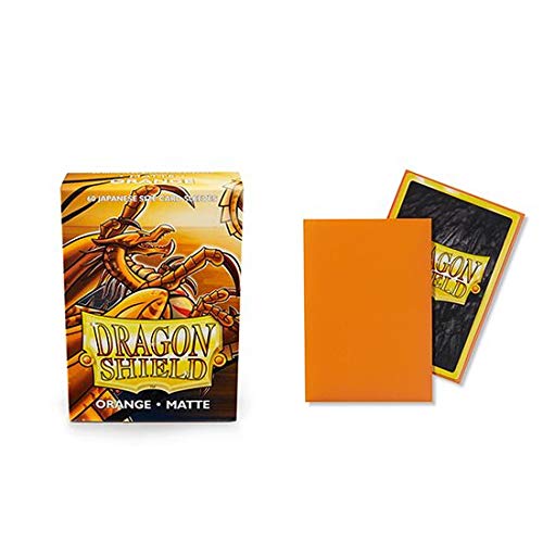 10 Packs Dragon Shield Matte Mini Japanese Orange 60 ct Card Sleeves Display Case