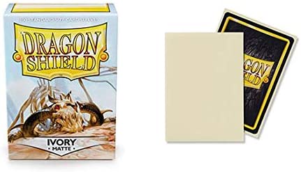 Dragon Shield 100ct Standard Card Sleeves Display Case (10 Packs) - Matte Ivory